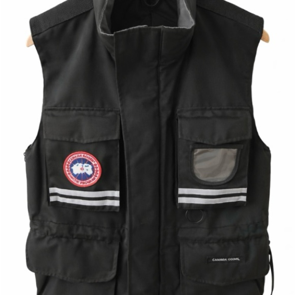 Canada Goose Black Vest with Reflective Stripes